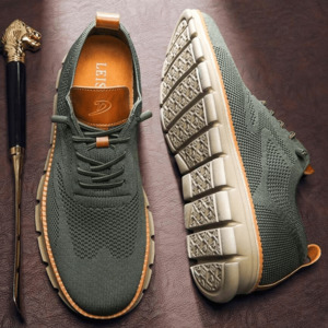Shoes: Men's Breathable Knit Sneakers | Comfortable Supportive Everyday Trainers