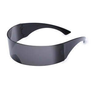 Accessories: Futuristic Narrow Cyclops Visor Sunglasses