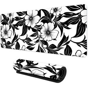 Large Botanical Green Floral Plant Mouse Pad