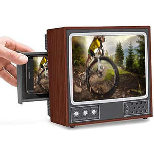 Phone Screen Amplifiers: Retro TV Phone Holder Stand Screen Magnifier