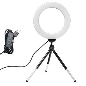 Phone Flashes Selfie Lights: Ring Light Selfie Lamp With Tripod Stand USB Plug