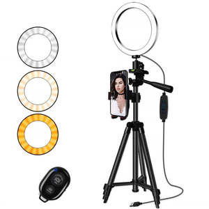 Phone Flashes Selfie Lights: Selfie LED Ring Light Lamp With Tripod