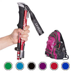 Walking Sticks: EVA Handle 4-Section Folding Walking Sticks Canes  Hiking Poles Trekking Poles Alpenstock 1PC