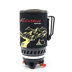 Portable 1400ml Cooking System Outdoor Hiking Camping Stove Heat Exchanger Pot P&hellip;