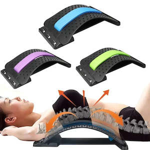 Multi-Level Adjustable Back Stretcher Massager for Lumbar & Cervical Spine Suppo&hellip;