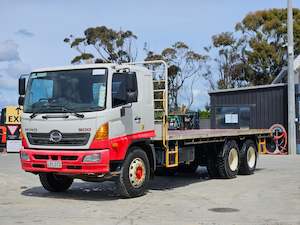 Used Equipment: 2011 Hino 500 FM8J Flat Deck Truck
