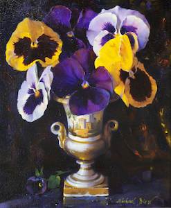 In Bloom: Purple and Gold Pansies