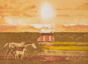 Frontpage: Mare and Foal (orange)