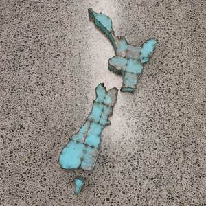 Sold: Map of New Zealand (Teal)