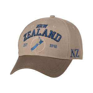 Hat Cotton New Zealand 3D Light Brown