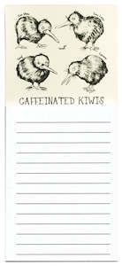 CAFFEINATED KIWIS MAGNETIC NOTEPAD