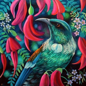 Tui Garden Notecard by Irina Velman
