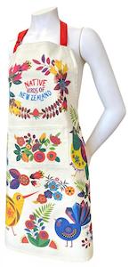 Aprons: Kitchen Style Apron Retro Birds