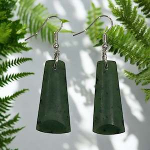 NZ Greenstone Earing 35mm Boxed
