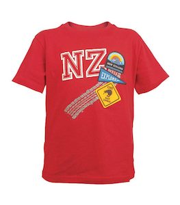 NZ Patches Kids Tee Fiery