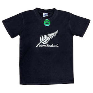 Kid T Shirts: Fern Night Glow Black Kid's T Shirt