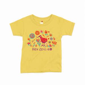 Kiwi Planet Childrens T - Kiwi & Flowers