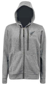 Hoodie 1: Mens Grey Marl Knit Fleece Hoody