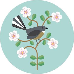 Placemats: New Zealand Piwakawaka Placemat by Greg Straight