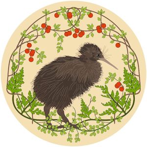 Placemats: New Zealand Kiwi Placemat by Iska Montero