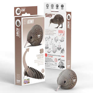 Diy Kits: 3D Cardboard Model Kit Brown Kiwi