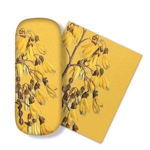Glasses Cases: Vintage Botanical Kowhai Glasses Case