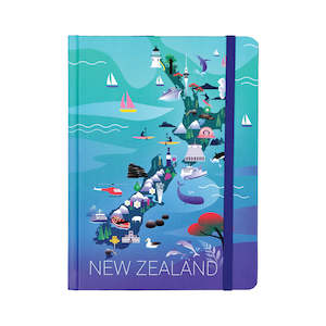 Notebook NZ Map & Icons A5