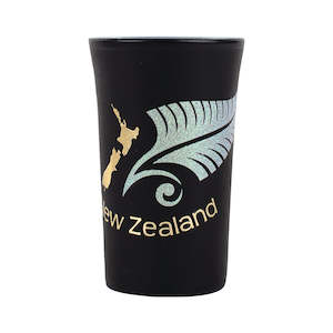 Drink Bottle: Shot Glass Map & Fern Black