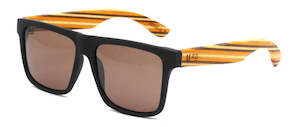 Sunglass: The Bouncer Black w/ Striped Arms