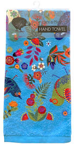 Kitchen Towel Retro Birds Turquoise
