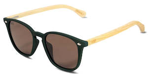 Mens Sunglasses: Debbie Reynolds Green w/ Wooden Arms