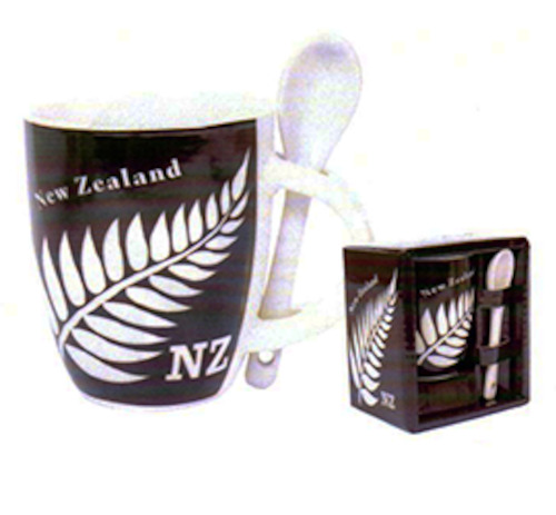 Mugs: Silver Fern MINI Mug & Spoon