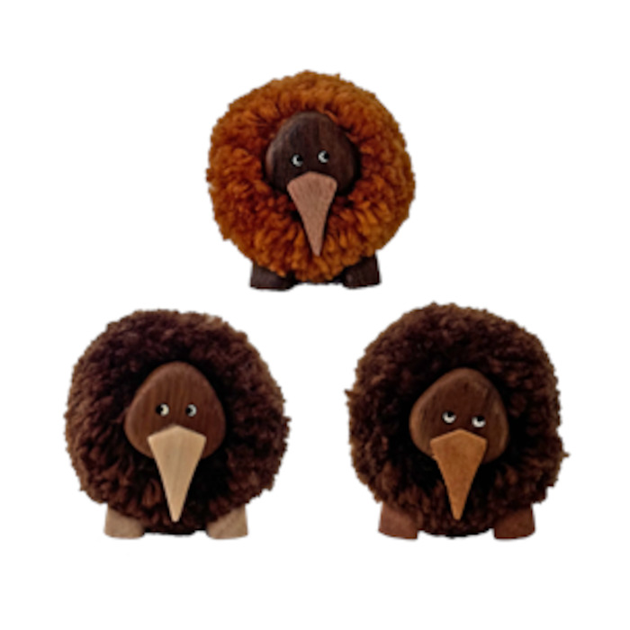 Kiwi Pompom Figurine Assorted