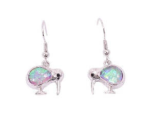 Accessories: Boxed lavender kiwi rhodium earrings