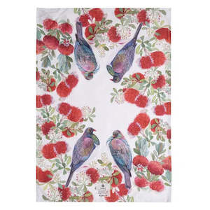 Tea Towels: Native Birds of NZ Kereru Kitchen Towel