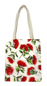 Tote Bags: Pohutukawa Flower Canvas Tote Bag