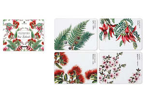 Placemats: Flowers of NZ 4pk Placemat