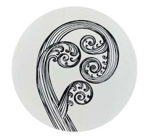 Placemats: Jo Luping Design - Ponga Black on Ivory - Placemat