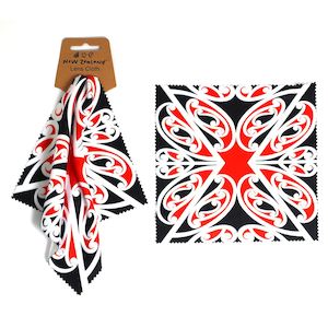 Lens Cloths: Microfibre Lens Cloth NZ Māori Art 16cm