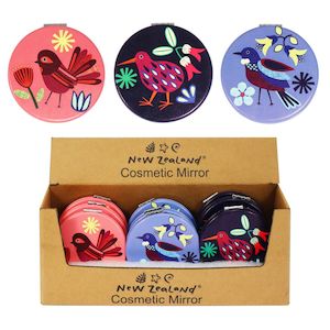 Pocket Mirrors: Cosmetic Mirror NZ PU Leather 3asst 72mm