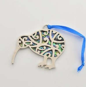 Christmas Decorations: Paua Kiwi Christmas Ornament