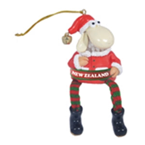 Hanging Xmas Sheep w/`New Zealand` Dangling