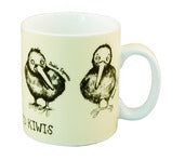 Mugs: CAFFEINATED KIWIS MINI MUG