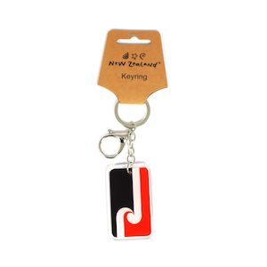 Keyring NZ Māori National Flag 6×3.5cm