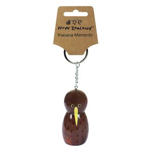 Peg Doll Keyring Ornament NZ Kiwi Bird 7.5cm