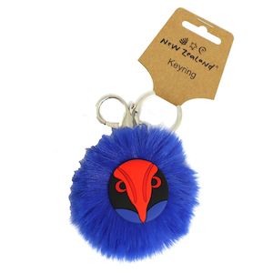 Keyrings: Keyring Pom Pom NZ Pukeko 6.7cm
