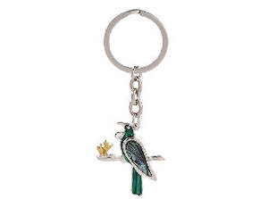 Paua Tui stainless steel keyring