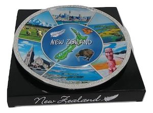 Souvenir Plates: PLATE NEW ZEALAND ICON,12CM,HANGING W/ST