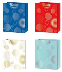 Paper Gift Bag Sparkle Polka Dots