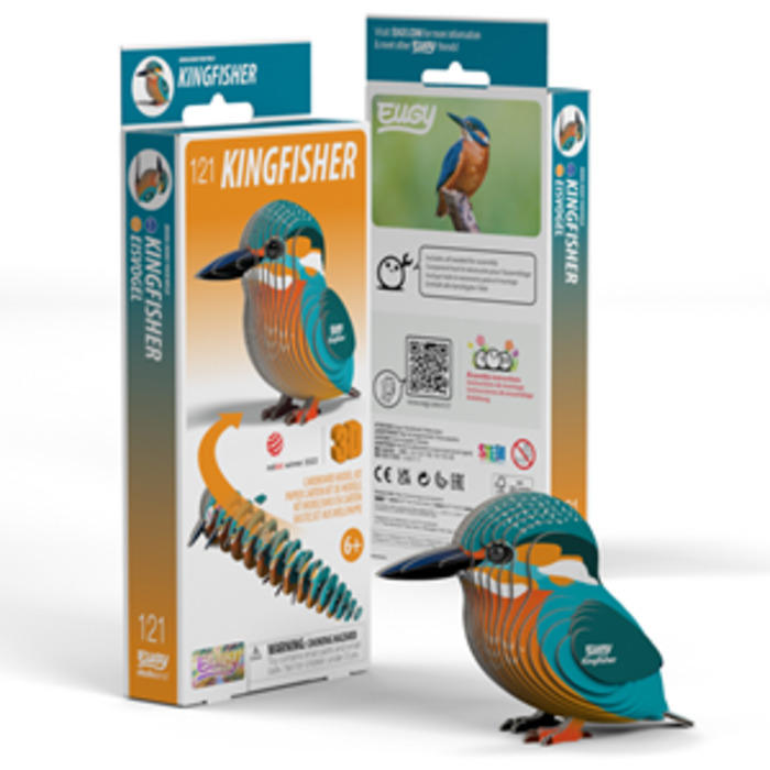Toys: 3D Cardboard Model Kit Kingfisher